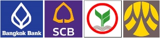 4 thai bank logos