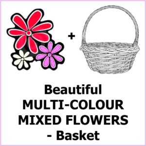 XXXX Baht Multi-Colour Mixed Flowers in Basket