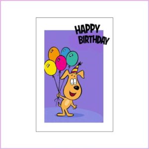 Birthday Card - Balloons