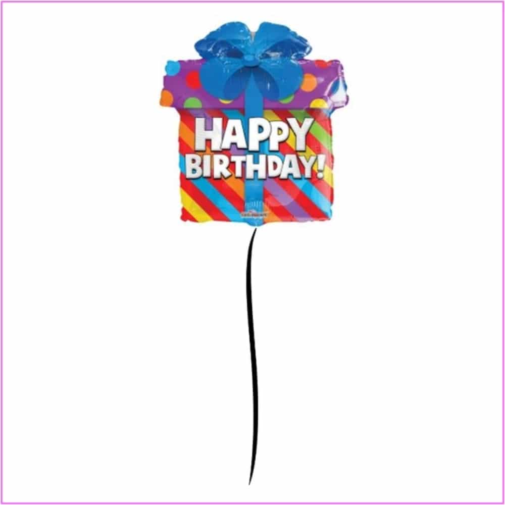 birthday gift box floating foil balloon
