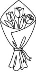 flowers in simple wrapping