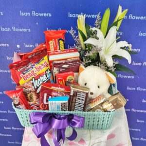 Thai Chocolate Gift Basket with Lily & Toy