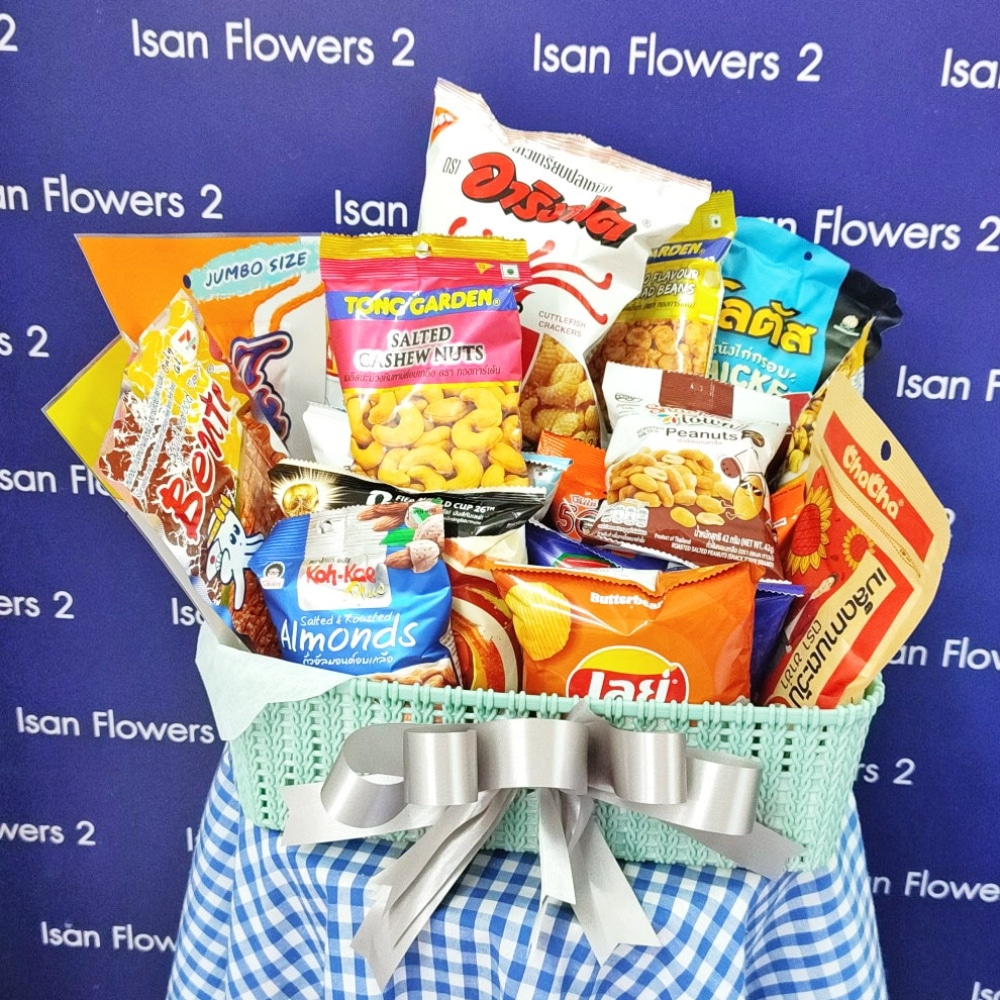 gift basket of thai savoury snack brands a