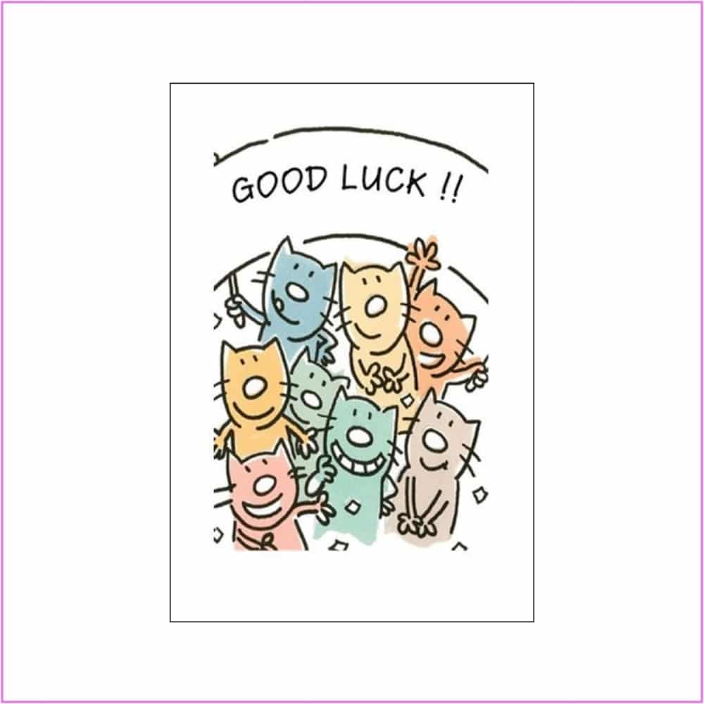 good luck card with cats