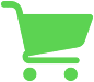green shopping cart symbol small