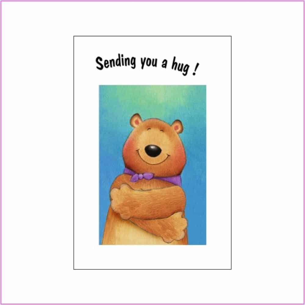 hug you card with bear