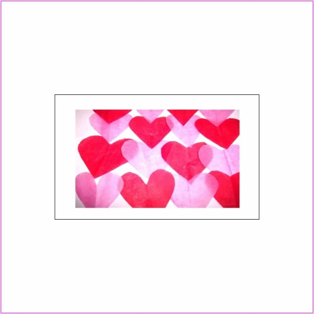 love card with many hearts