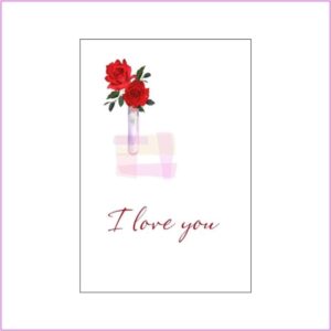 Love Card - Roses Vase