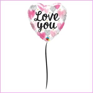 Floating Balloon - Pink Hearts