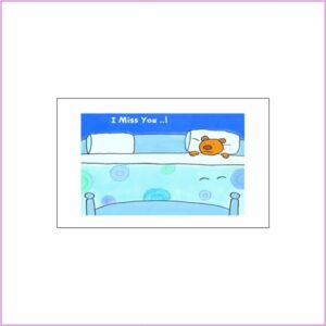 Miss You Card - Bed