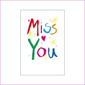Miss You Card - Text