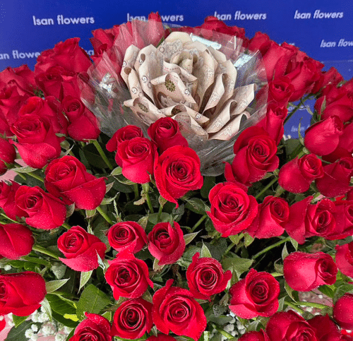 money origami rose 20000baht