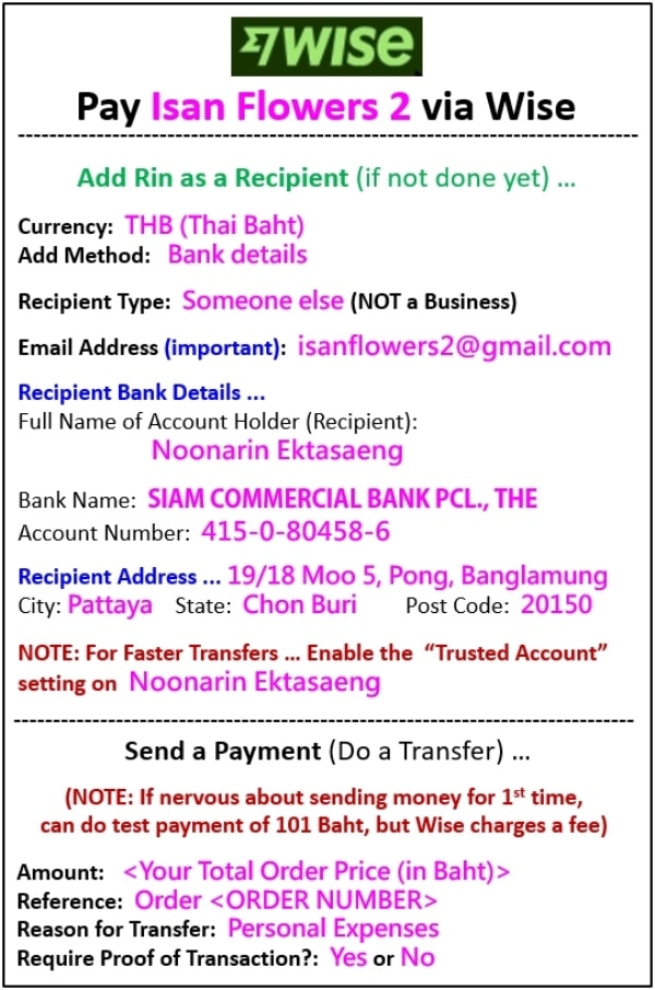 pay isan flowers 2 by wise instructions