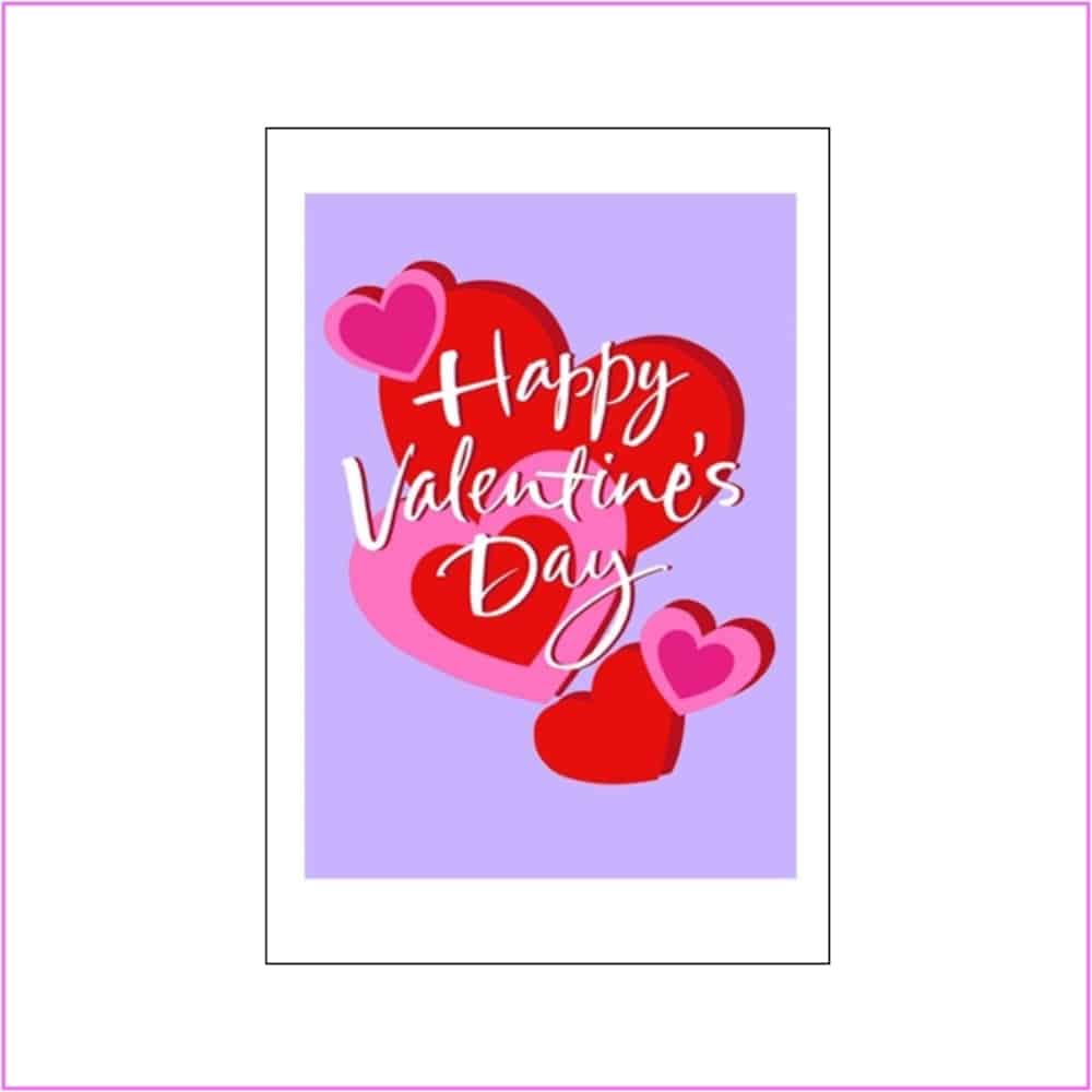 valentine card with many hearts